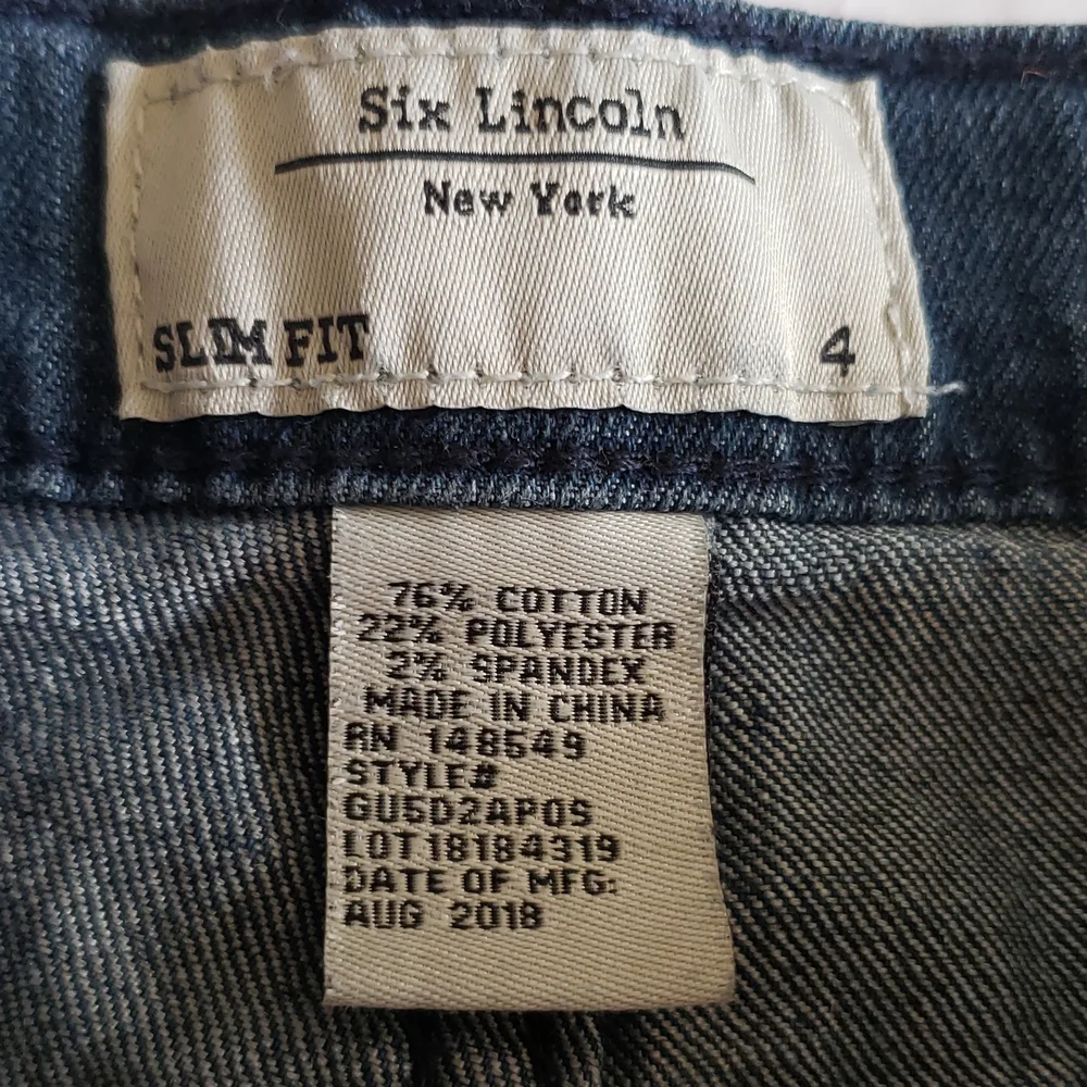 Six Lincoln New York Kids Toddler Size 4 Slim Fit Straight Leg Jeans Denim EUC